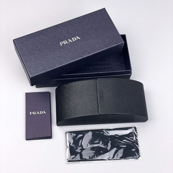 Prada PR14WS 09Q-5S0 Sunglasses Black Gray Cat Eye Oversized Women - Picture 10 of 10